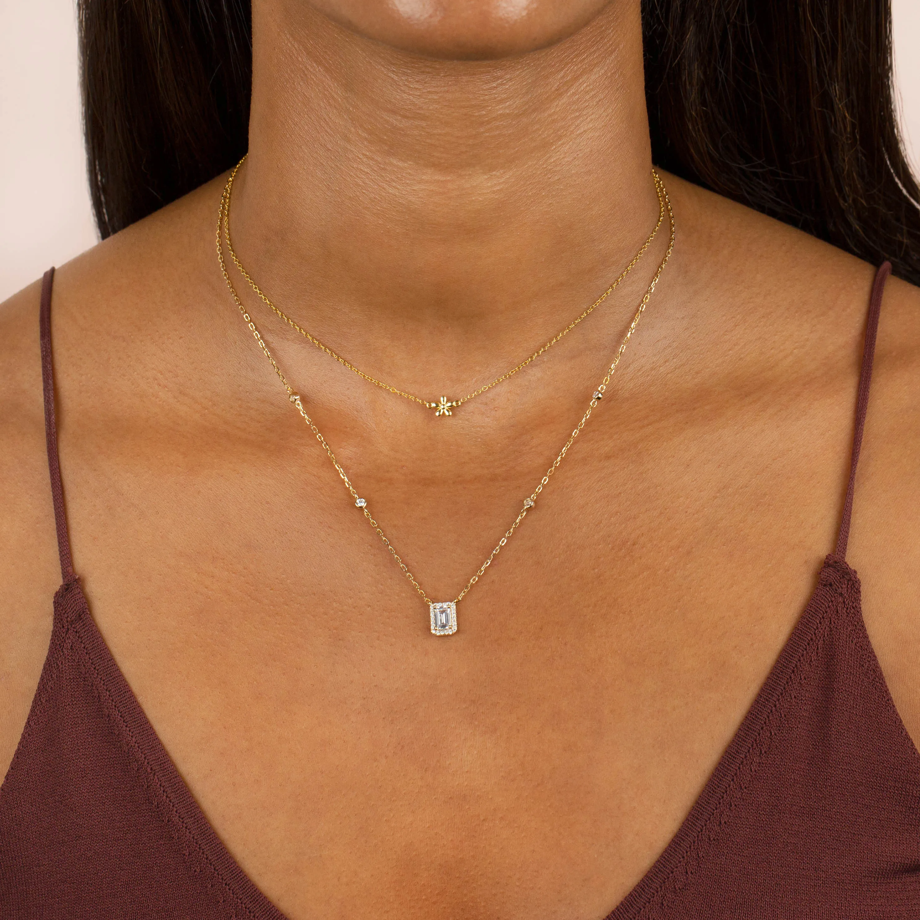 Solid Flower Necklace sold by Adina Eden's product image thumbnail 2