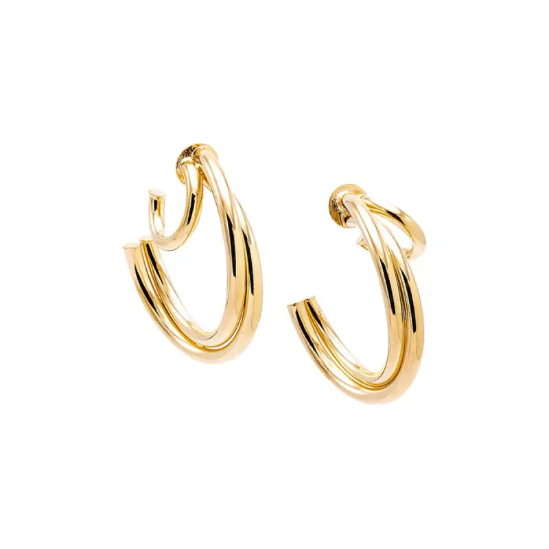 Triple Hollow Hoop Earring sold by Adina Eden's