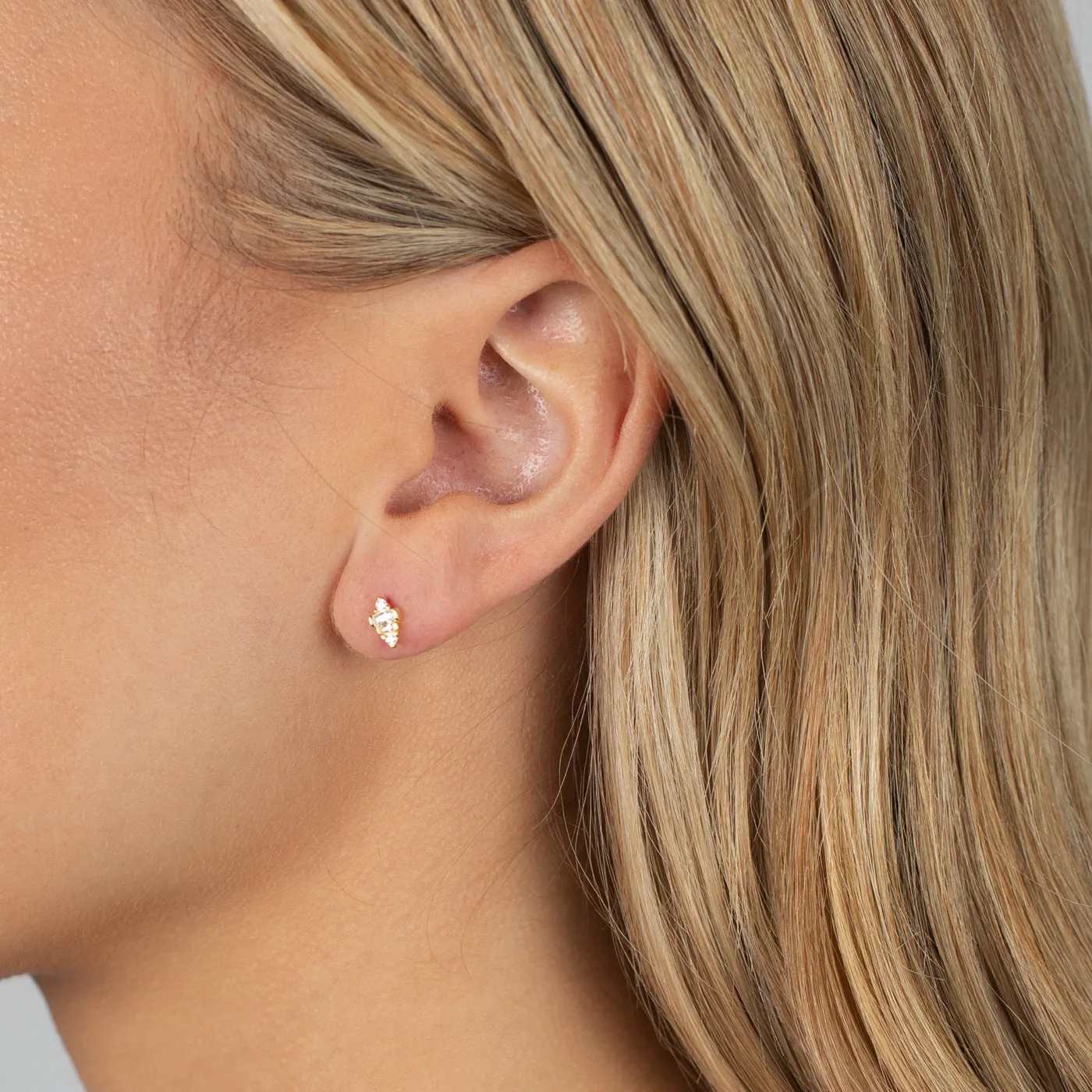 Tiny Multi Shape Stud Earring sold by Adina Eden's product image thumbnail 2