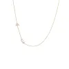 Diamond Pave Sideway Double Initial Necklace 14K sold by Adina Eden's