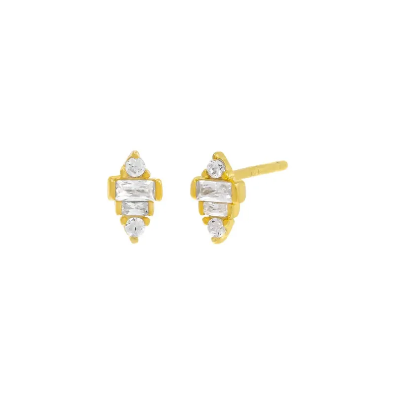 Tiny Multi Shape Stud Earring sold by Adina Eden's