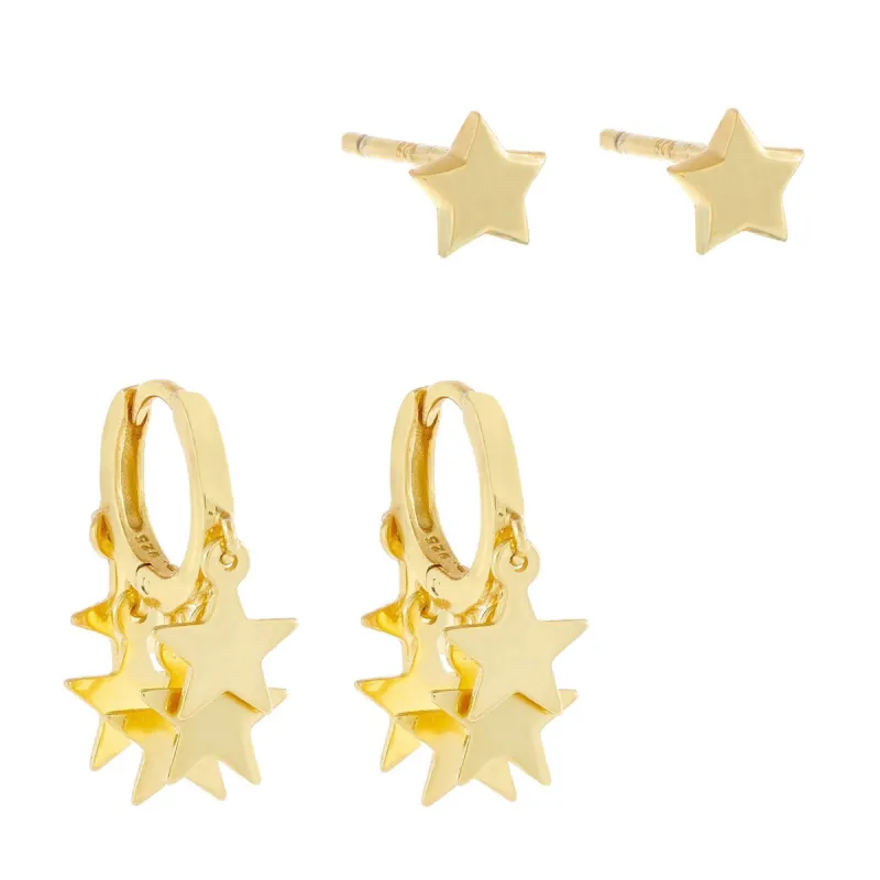 Star Earring Combo Set sold by Adina Eden's