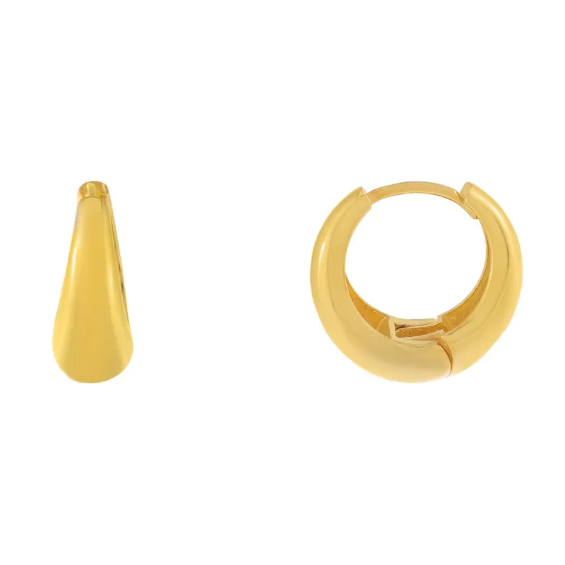 Wide Solid Huggie Earring sold by Adina Eden's