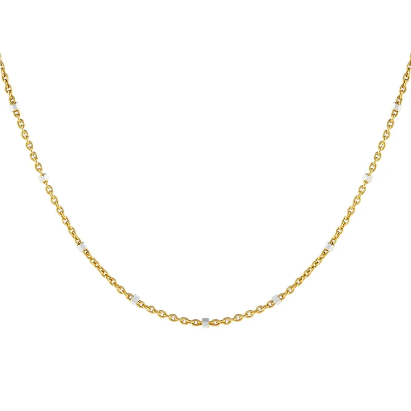 Two Tone Ball Chain Necklace sold by Adina Eden's