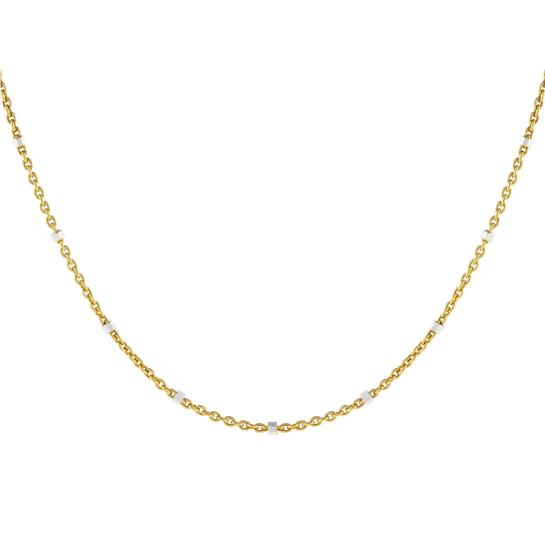 Two Tone Ball Chain Necklace sold by Adina Eden's