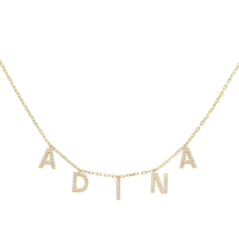 Block Name Necklace sold by Adina Eden's