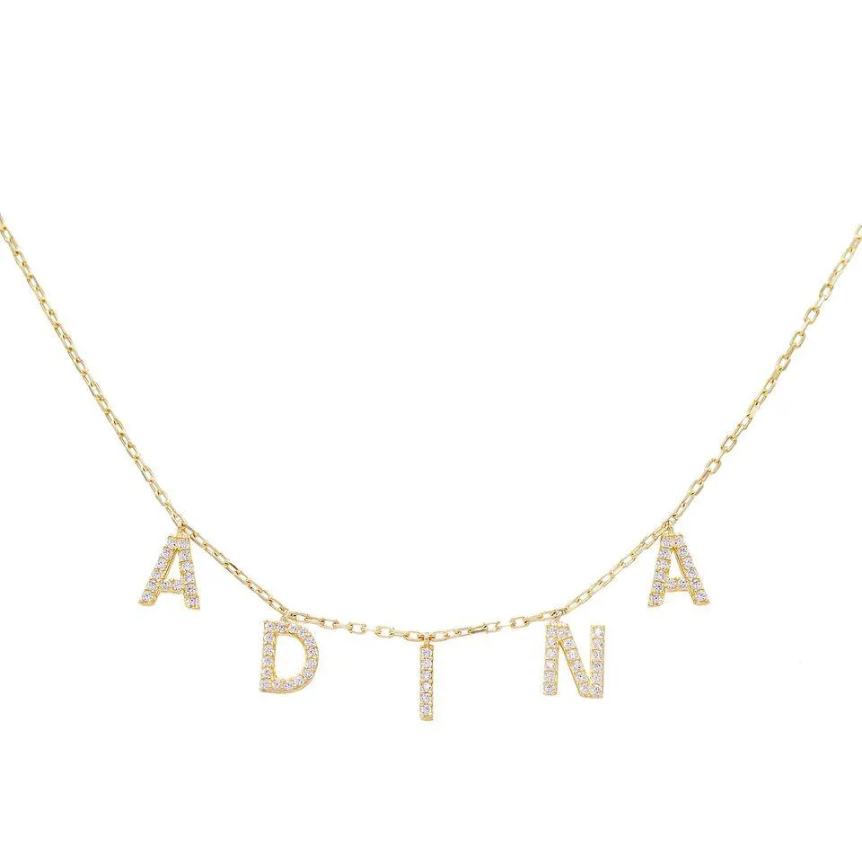 Block Name Necklace sold by Adina Eden's