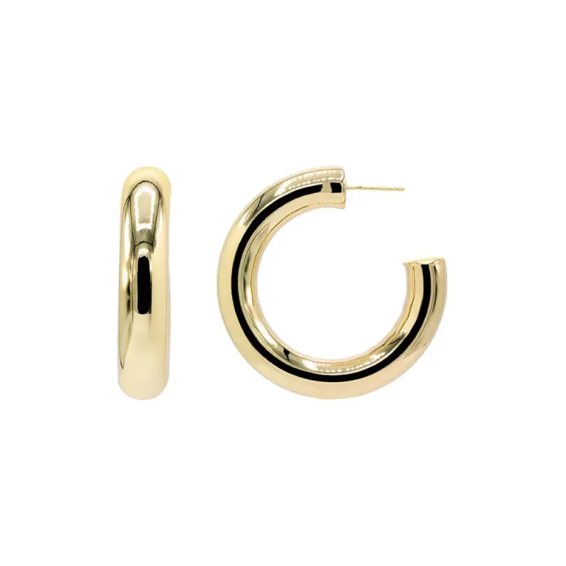 Solid Super Wide Hollow Hoop Earring sold by Adina Eden's