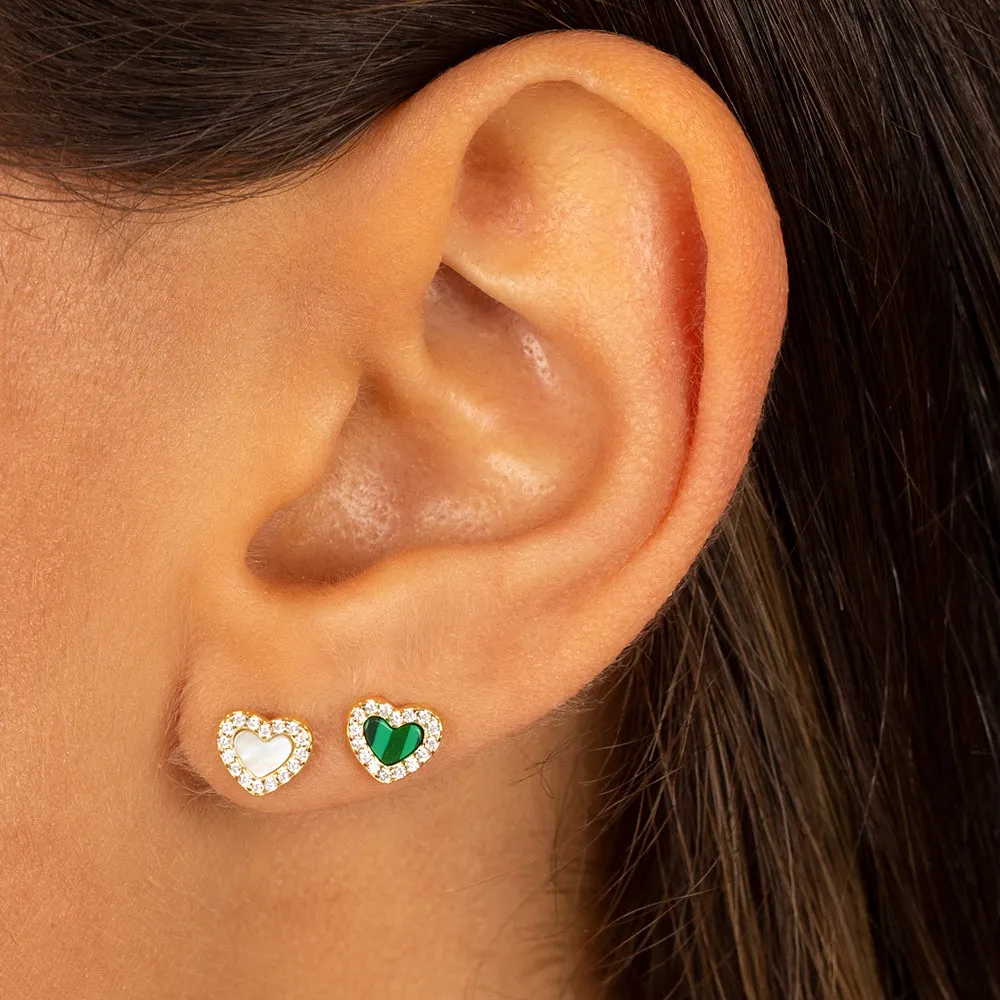 Tiny Pave Colored Gemstone Stud Earring sold by Adina Eden's product image thumbnail 2