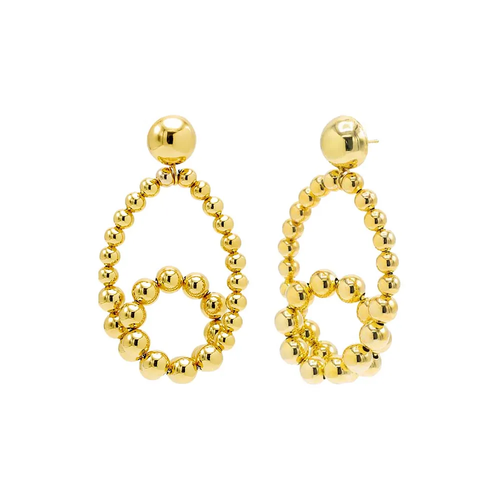 Multi Ball Interlooped Drop Stud Earring sold by Adina Eden's