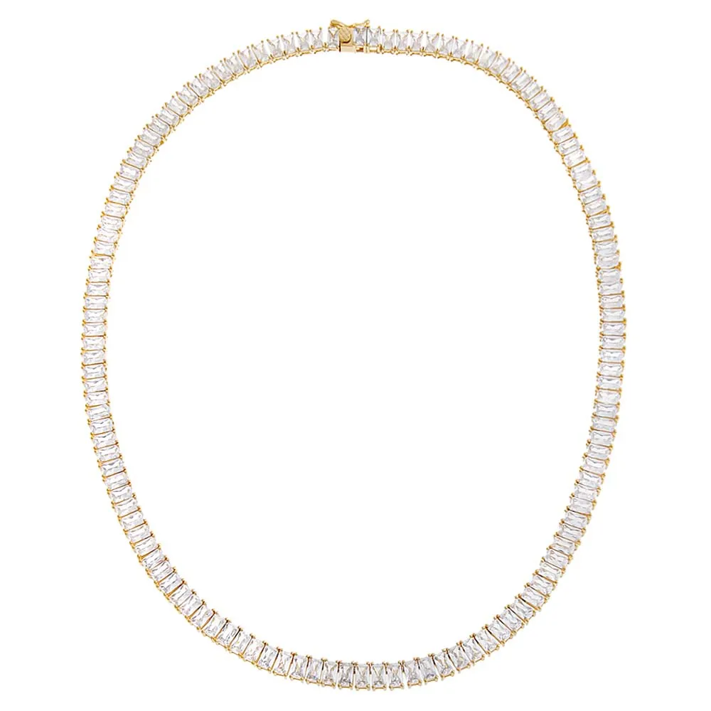 Baguette Tennis Necklace sold by Adina Eden's product image thumbnail 2