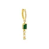 Colored Baguette Drop Huggie Earring  sold by Adina Eden's