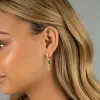 Colored Baguette Drop Huggie Earring  sold by Adina Eden's