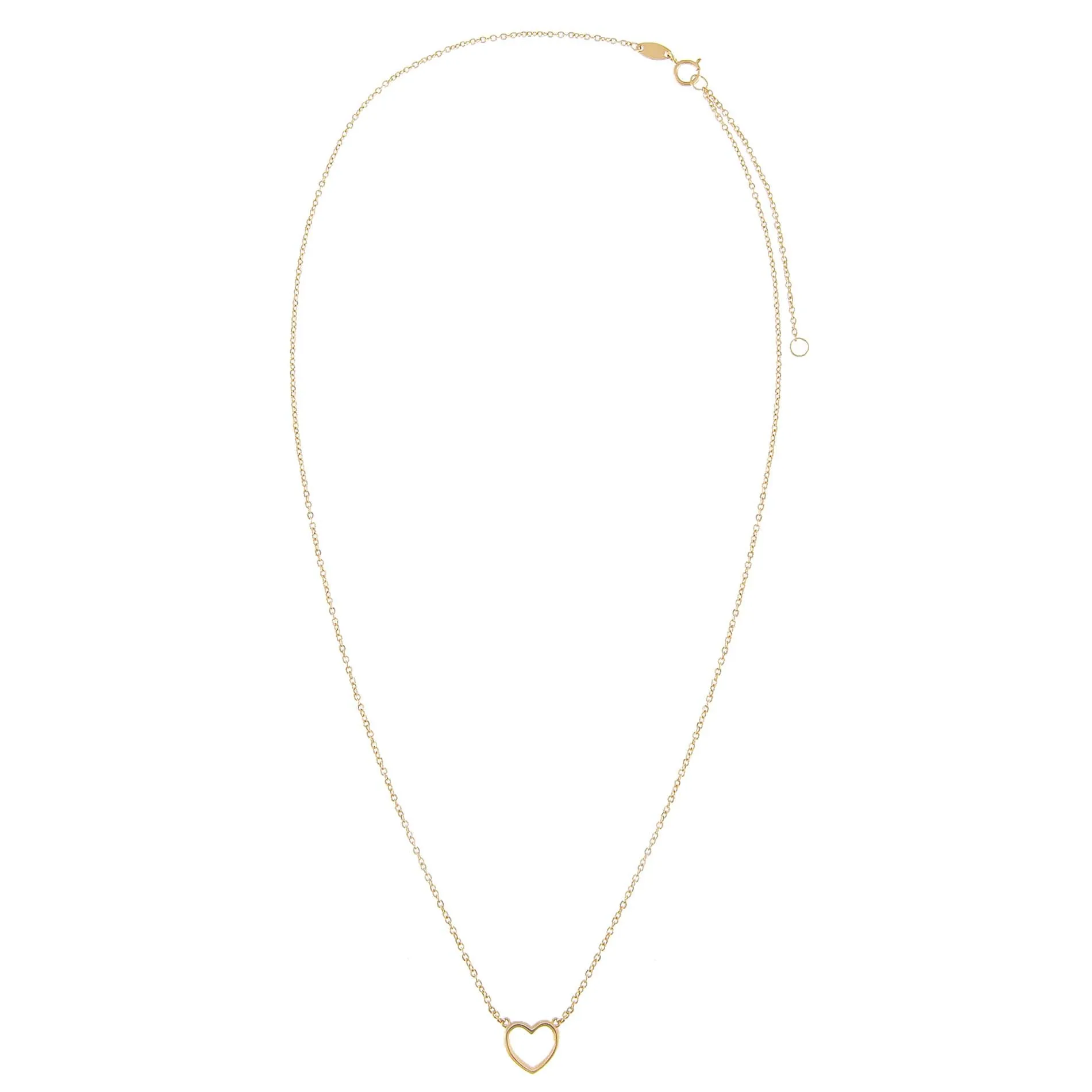 Mini Open Heart Necklace 14K sold by Adina Eden's product image thumbnail 3