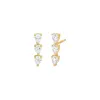 Triple Teardrop Bar Stud Earring sold by Adina Eden's