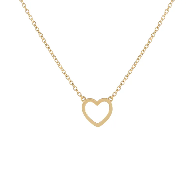 Mini Open Heart Necklace 14K sold by Adina Eden's