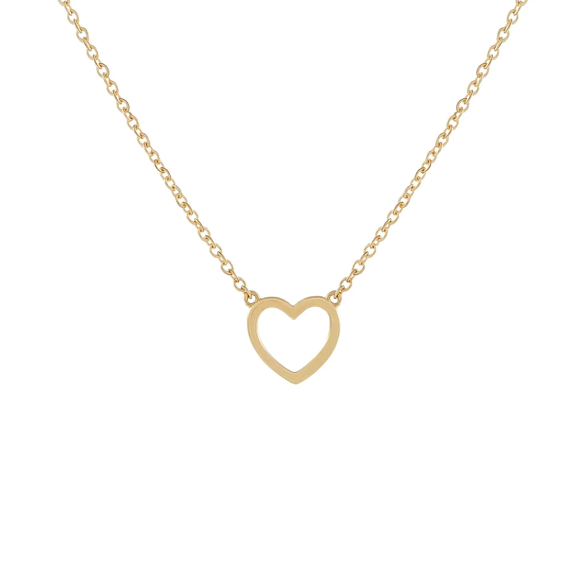 Mini Open Heart Necklace 14K sold by Adina Eden's