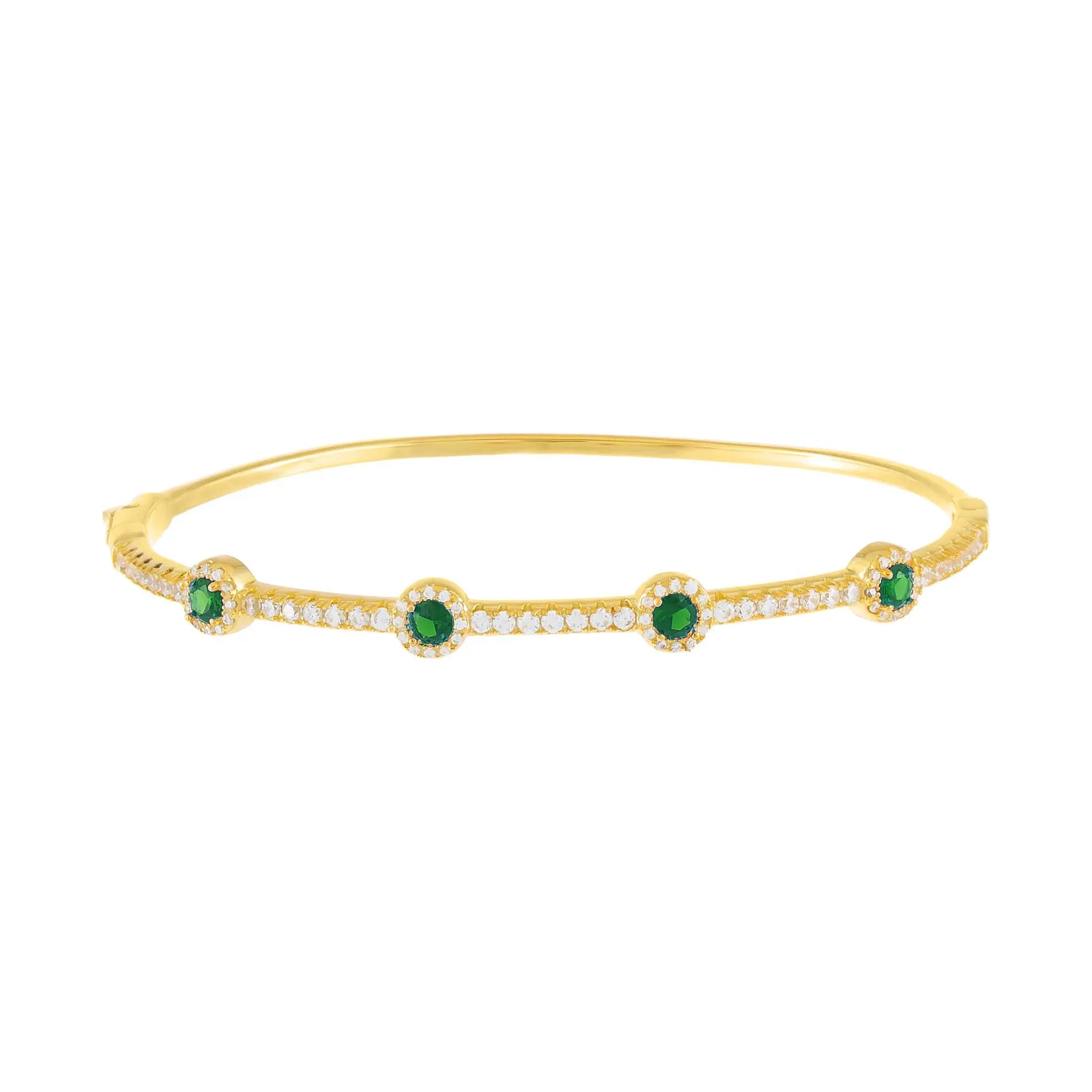 CZ Colored Solitaire Bangle sold by Adina Eden's product image thumbnail 3