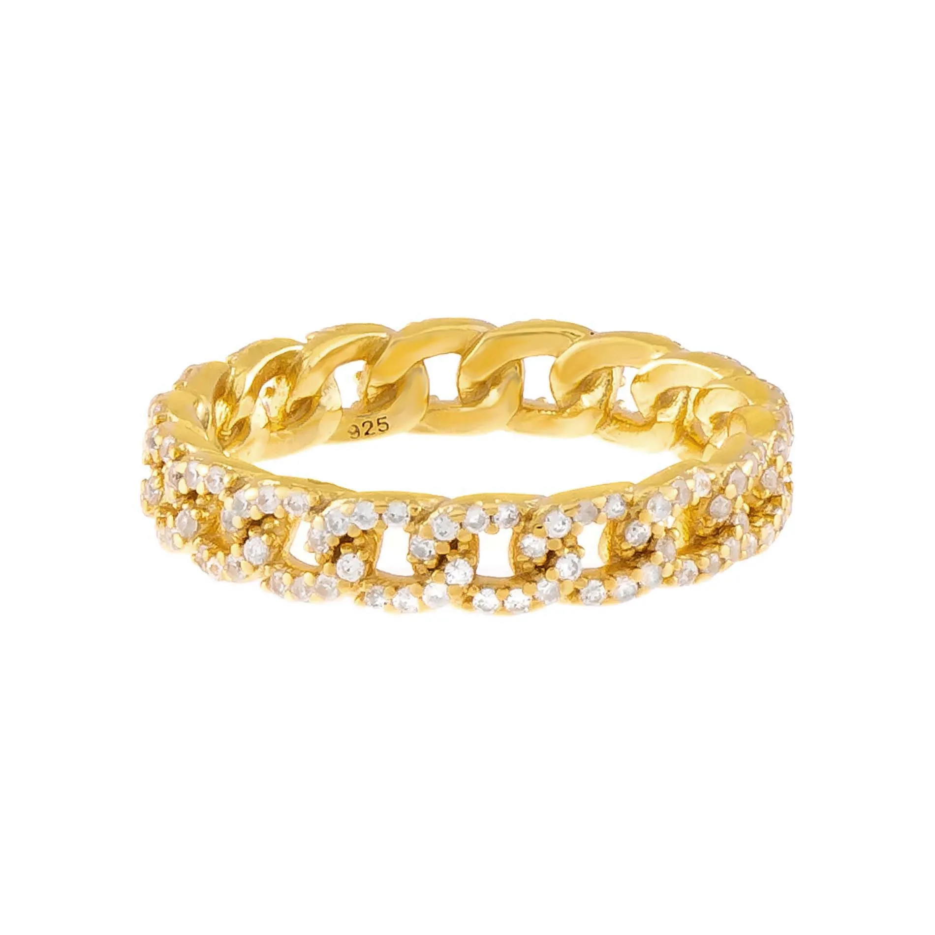 Thin CZ Chain Link Ring sold by Adina Eden's product image thumbnail 4