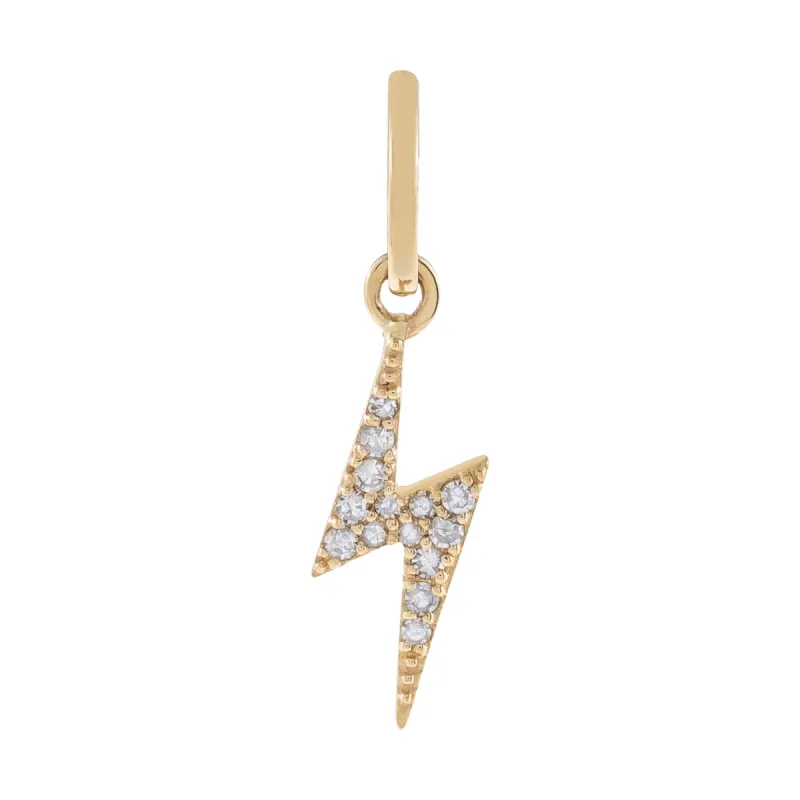 Diamond Bolt Charm 14K sold by Adina Eden's