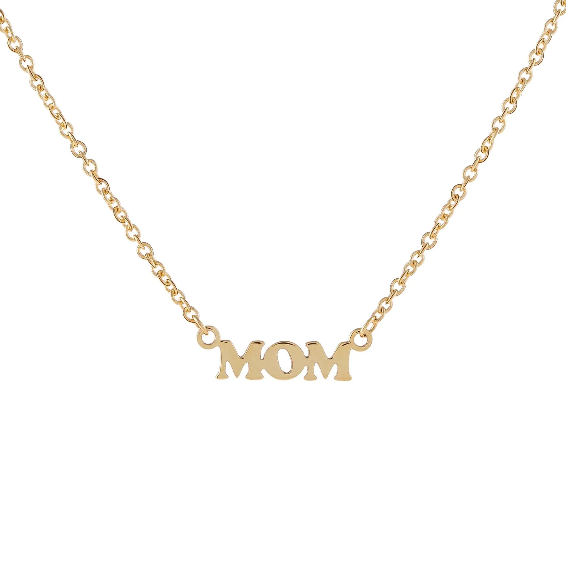 Mini Mom Nameplate Necklace 14K sold by Adina Eden's