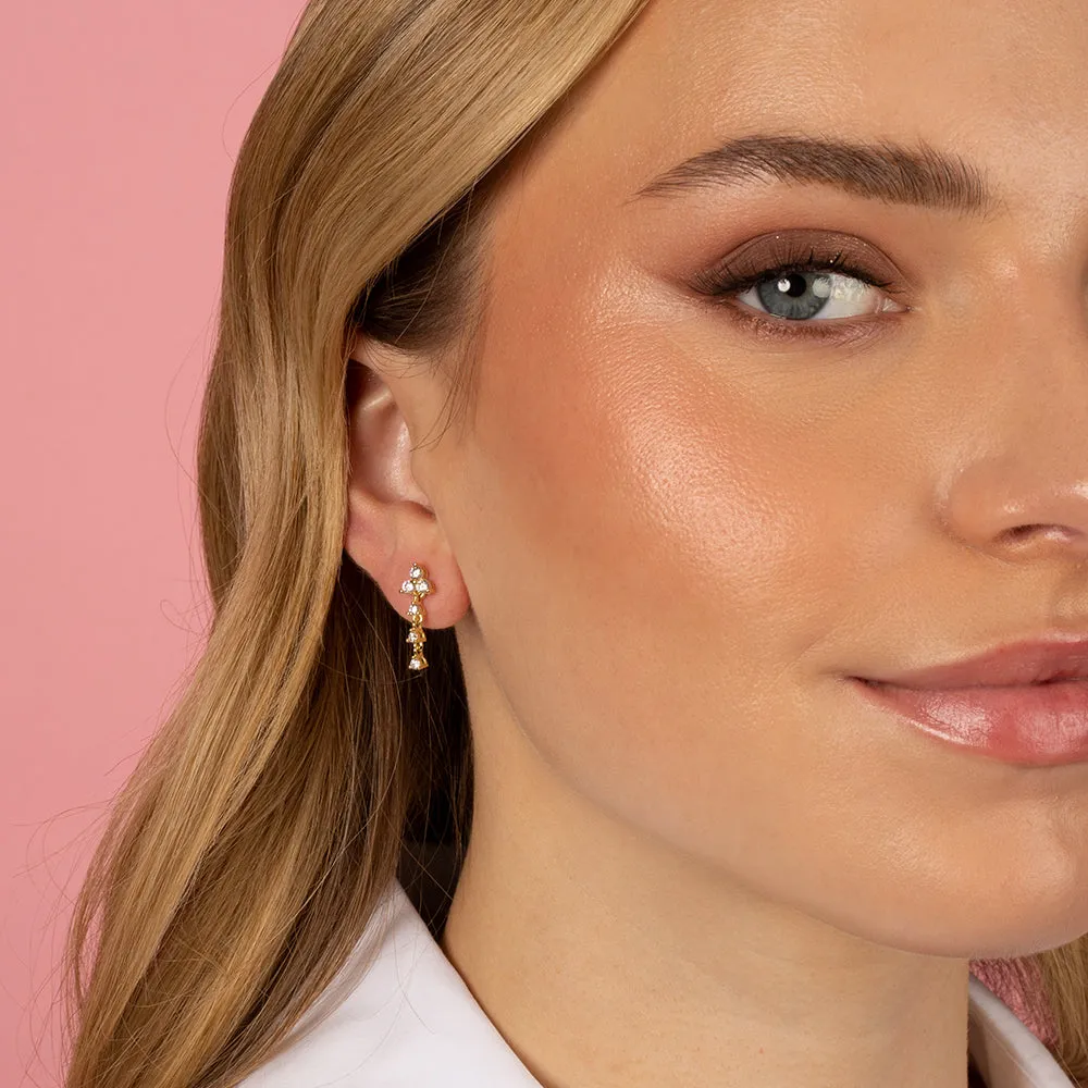 CZ Trio Cluster Drop Down Stud Earring sold by Adina Eden's product image thumbnail 4