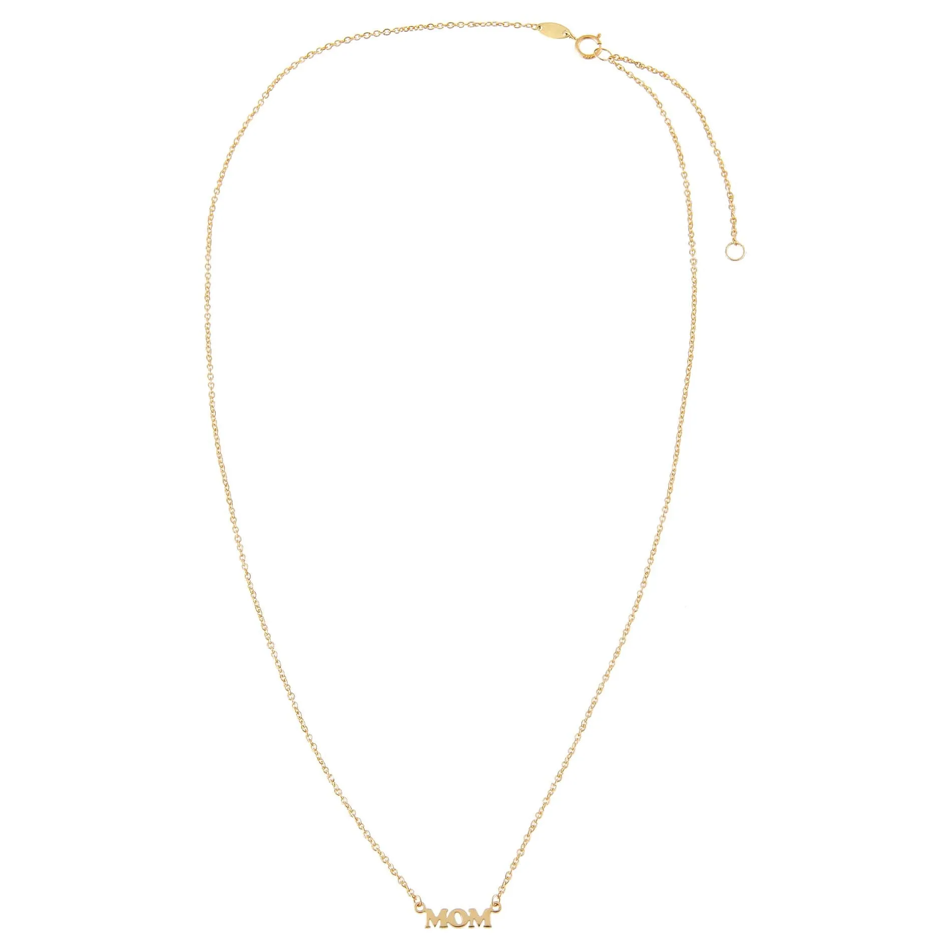 Mini Mom Nameplate Necklace 14K sold by Adina Eden's product image thumbnail 3