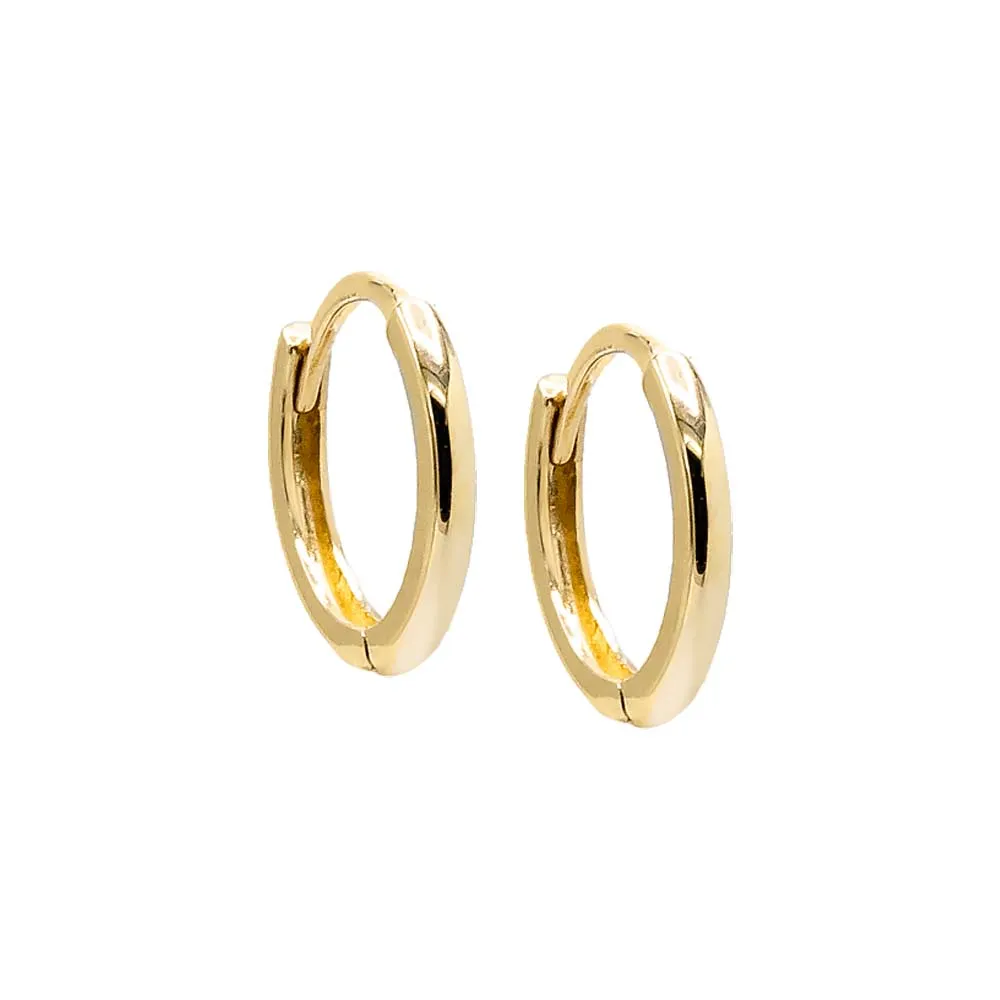 Solid Mini Rounded Cartilage Huggie Earring 14K sold by Adina Eden's