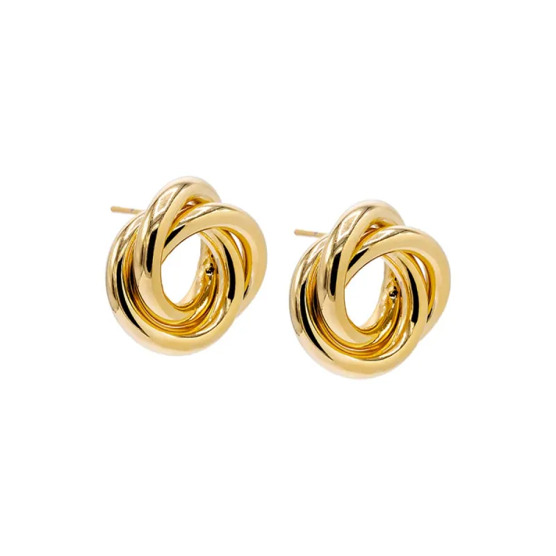 Solid Triple Stranded Knot Stud Earring sold by Adina Eden's