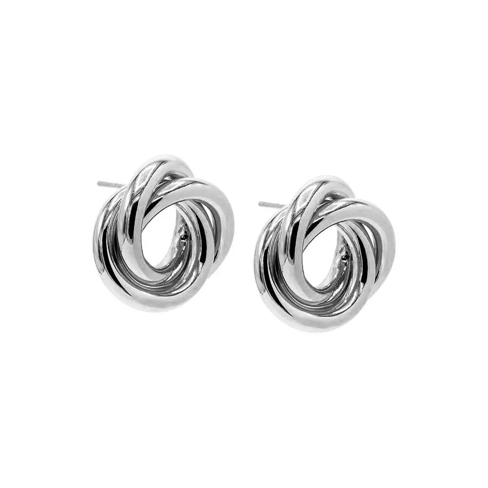 Solid Triple Stranded Knot Stud Earring sold by Adina Eden's product image thumbnail 3