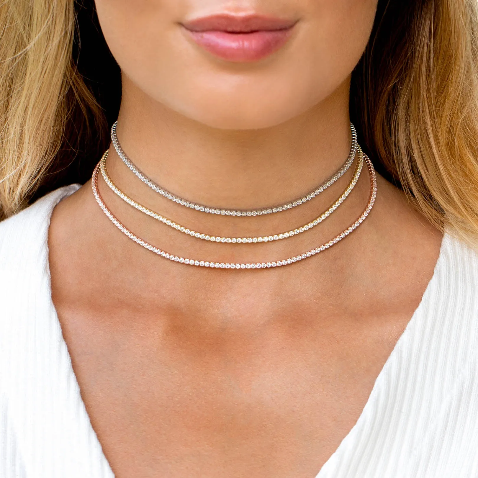 Thin Tennis Choker Combo Set sold by Adina Eden's product image thumbnail 2