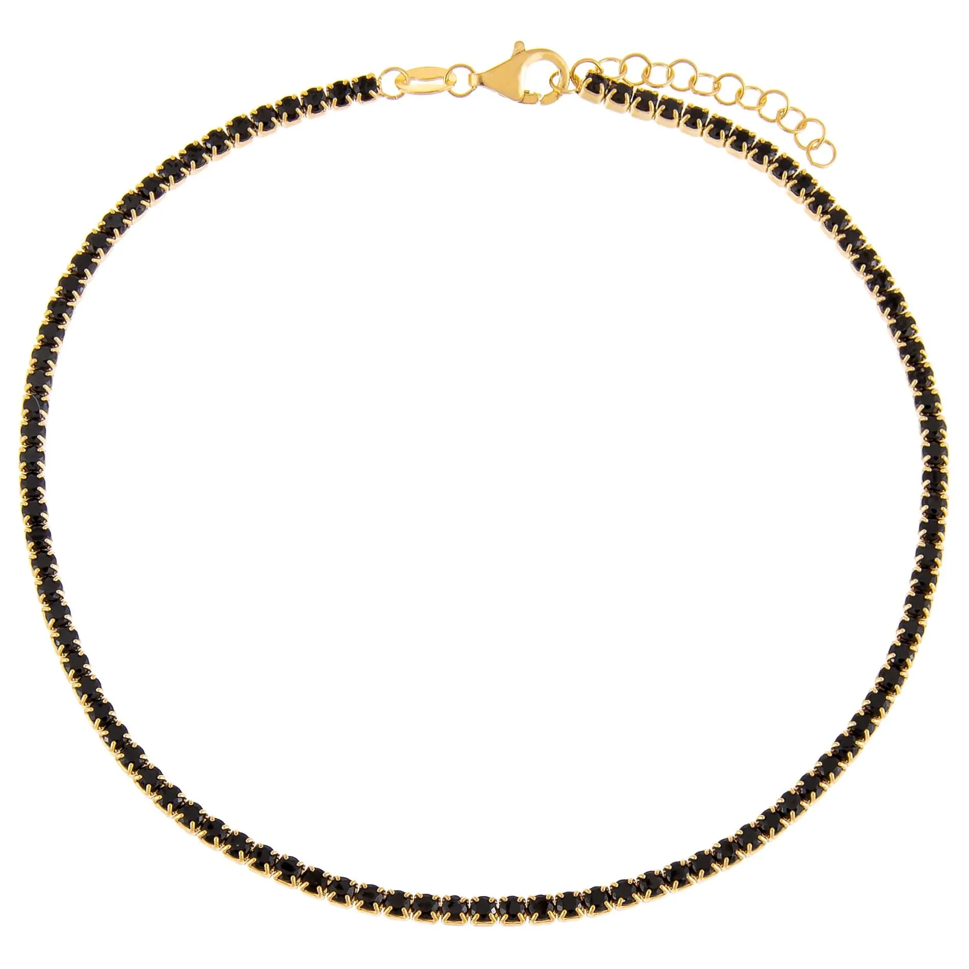 Thin Colored Tennis Anklet sold by Adina Eden's product image thumbnail 3