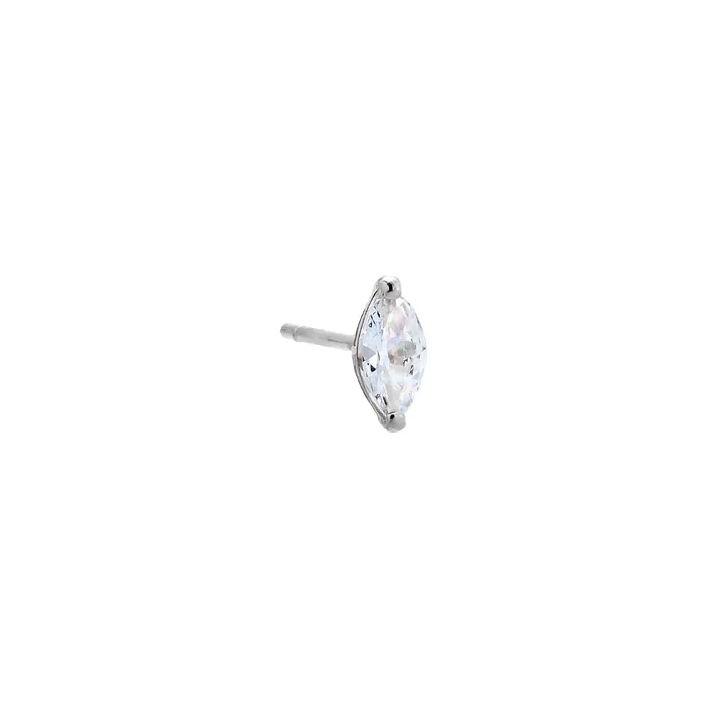 CZ Marquise Shape Stud Earring 14K sold by Adina Eden's product image thumbnail 3