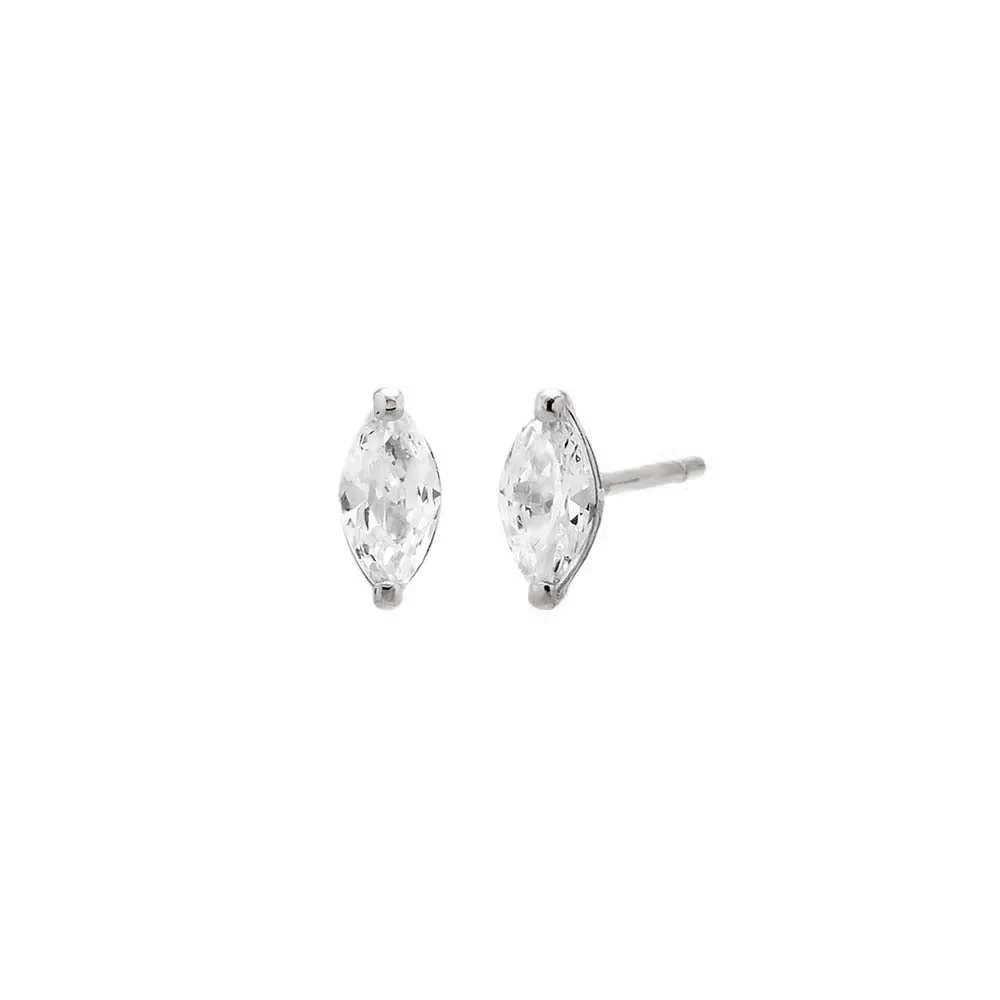 CZ Marquise Shape Stud Earring 14K sold by Adina Eden's product image thumbnail 4