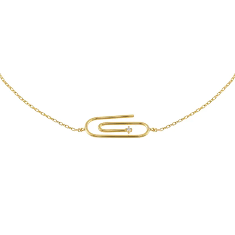 CZ Paperclip Choker sold by Adina Eden's