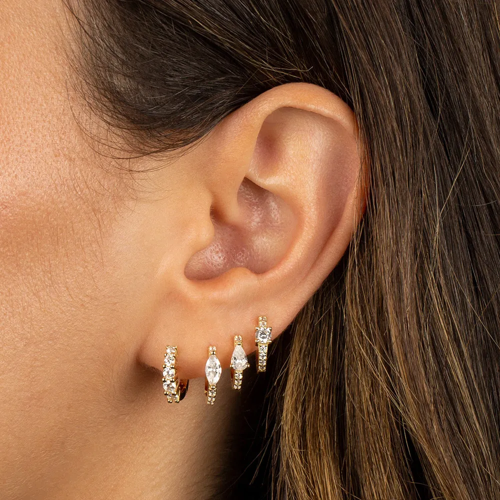 Colored Multi Shapes Huggie Earring Combo Set sold by Adina Eden's product image thumbnail 4