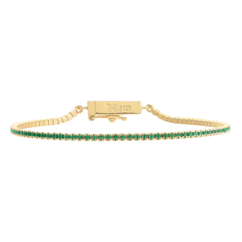 Colored Thin Tennis Bracelet sold by Adina Eden's