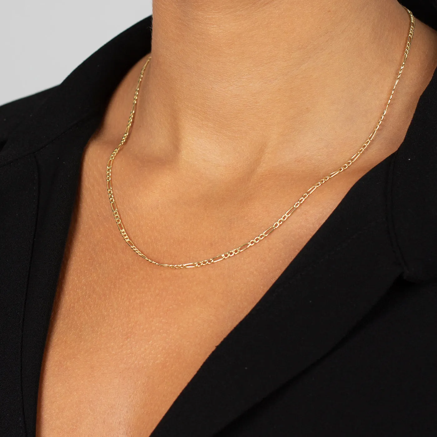 Figaro Chain Necklace 14K sold by Adina Eden's product image thumbnail 3