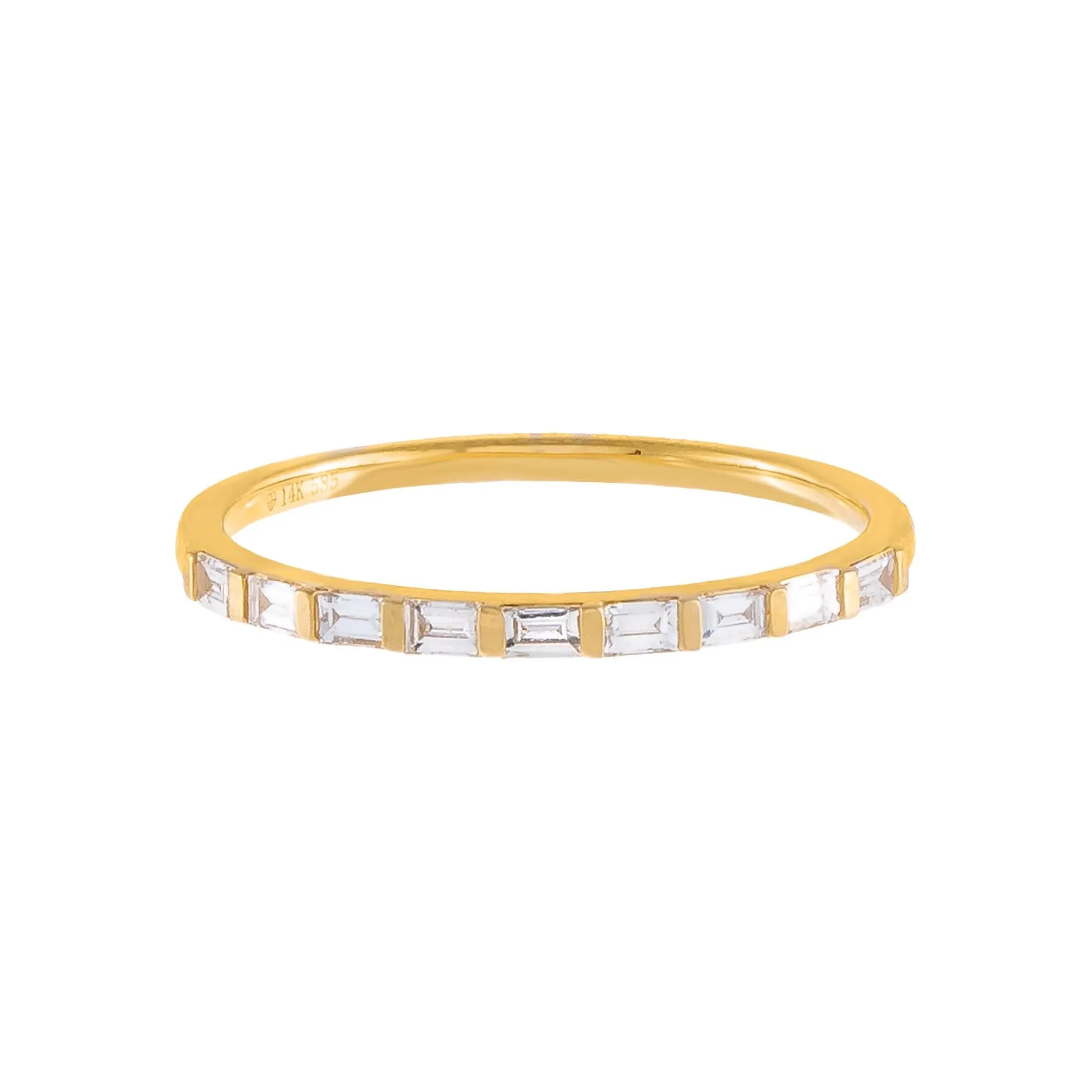 Diamond Dainty Multi-Baguette Band 14K sold by Adina Eden's product image thumbnail 3