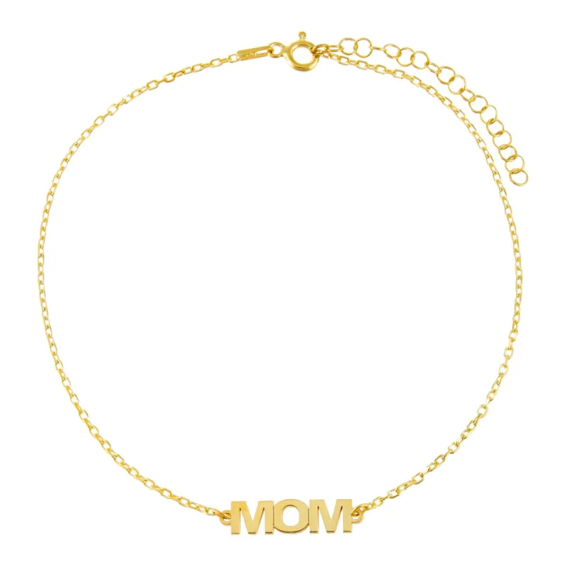 Mom Nameplate Anklet sold by Adina Eden's