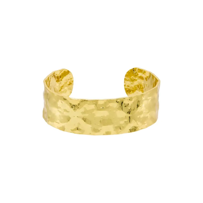 Hammered Cuff Bangle Bracelet sold by Adina Eden's