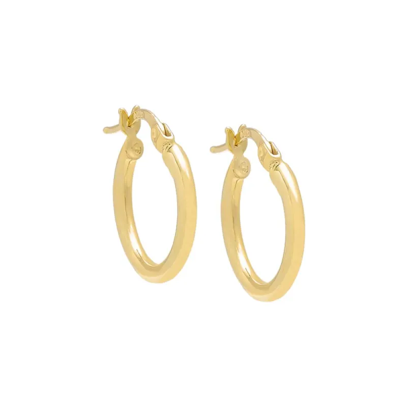 Thin Round Hoop Earring 14K sold by Adina Eden's