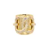 Pave Chain Link Super Wide Band Ring sold by Adina Eden's