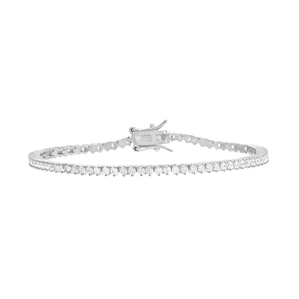 Thin Three Prong Tennis Bracelet sold by Adina Eden's product image thumbnail 3