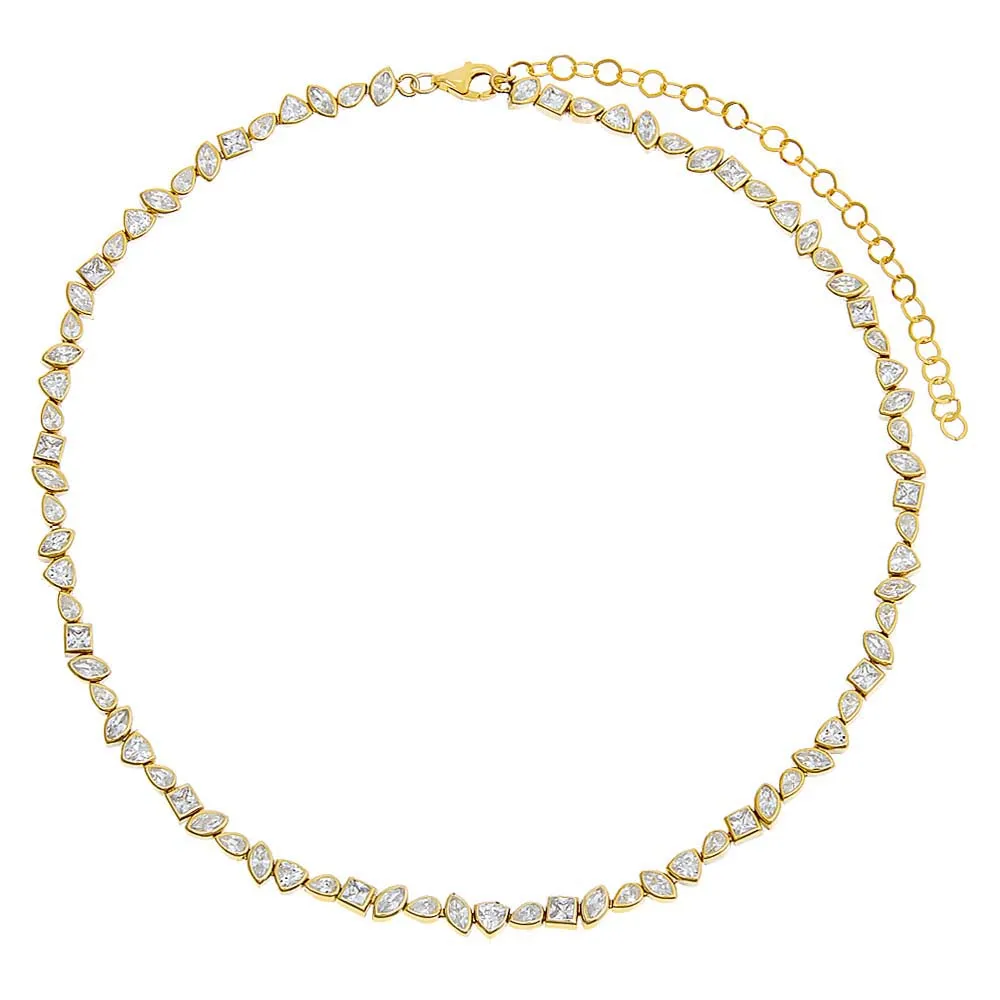 Multishape Bezel Tennis Choker sold by Adina Eden's product image thumbnail 3