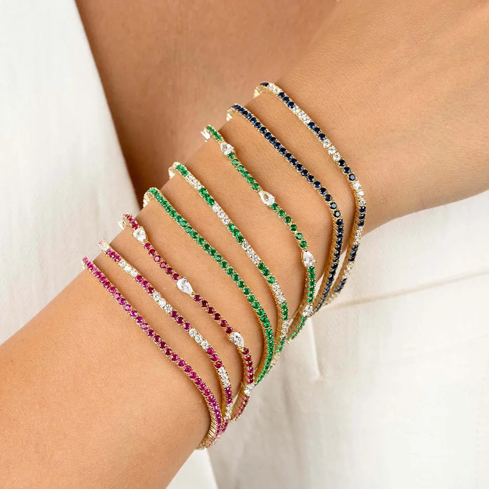 Colored Tennis Bracelet sold by Adina Eden's product image thumbnail 5