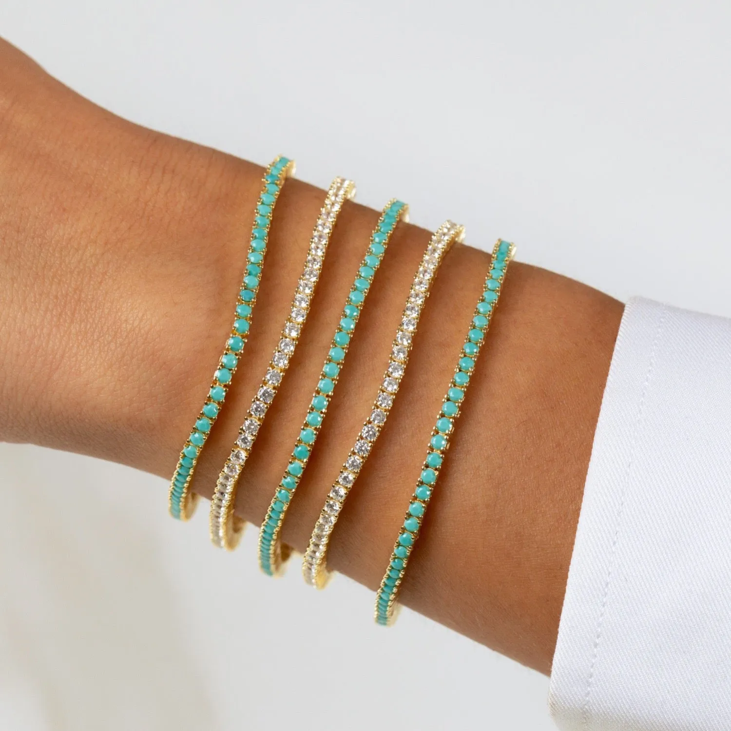 Colored Tennis Bracelet sold by Adina Eden's product image thumbnail 2