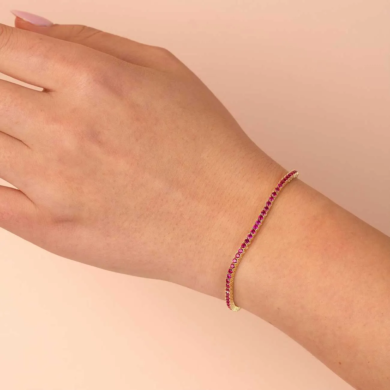 Colored Tennis Bracelet sold by Adina Eden's product image thumbnail 3