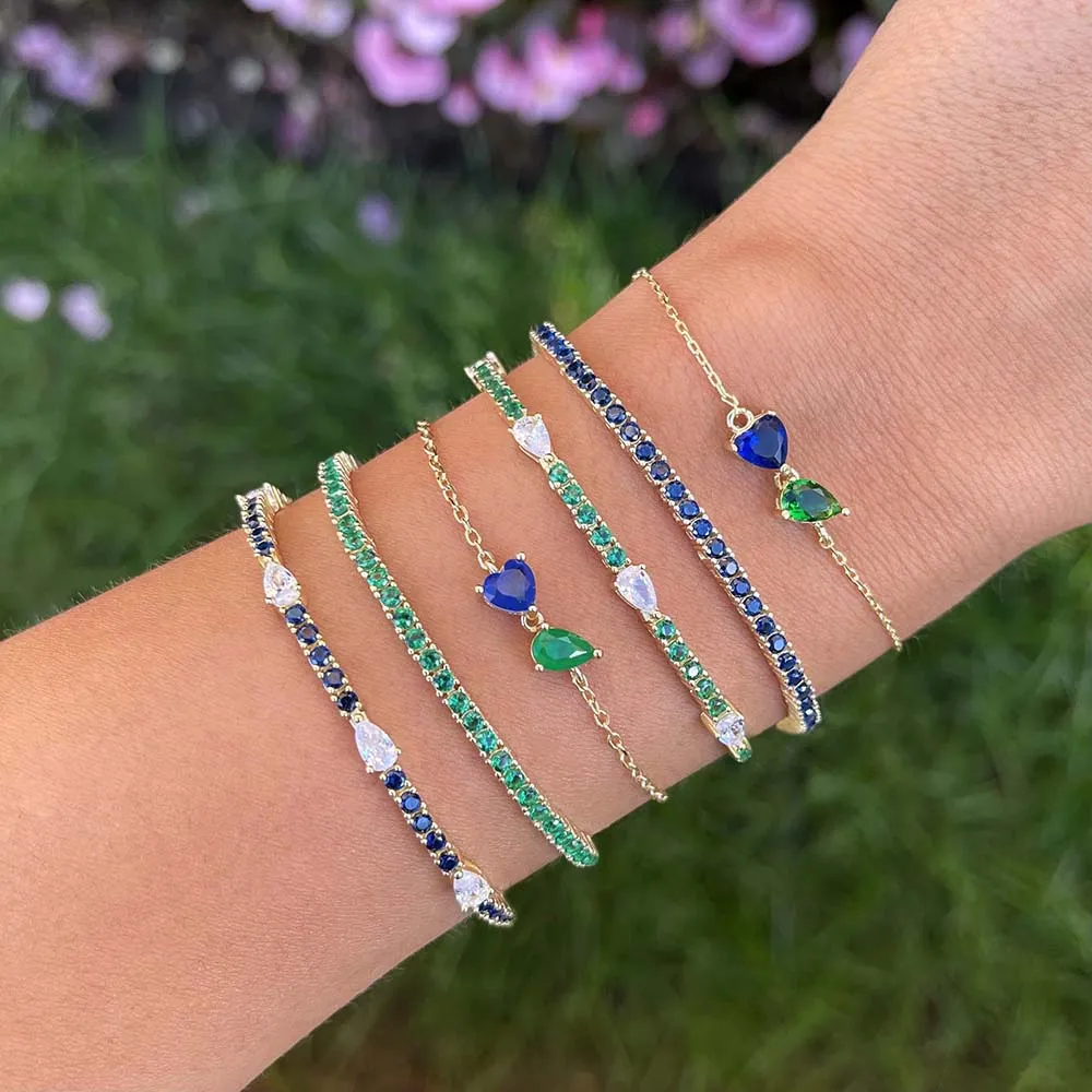 Colored Tennis Bracelet sold by Adina Eden's product image thumbnail 4