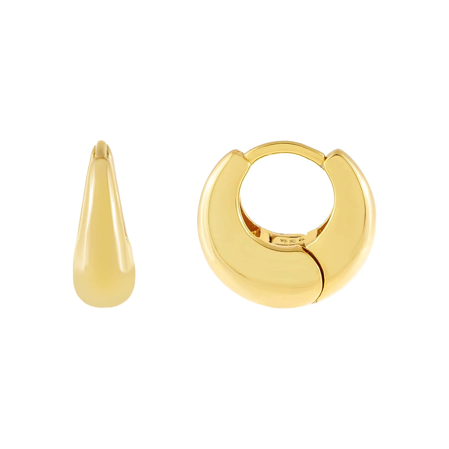 Wide Huggie Earring sold by Adina Eden's